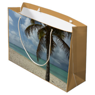 Grand Sac Cadeau Plage d'Aruba I Belle Scène Nature