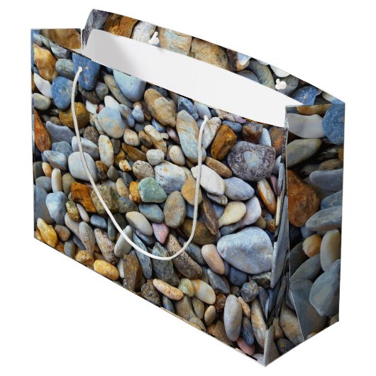 Grand Sac Cadeau Plage de galets (Dos Angle)