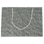 Grand Sac Cadeau Plage Océan Eau Ondes & Sable (Devant)