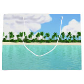 Grand Sac Cadeau Plage tropicale (Devant)