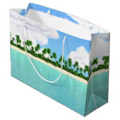 Grand Sac Cadeau Plage tropicale (Dos Angle)