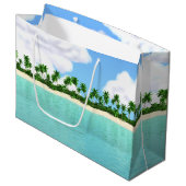 Grand Sac Cadeau Plage tropicale (Devant Angle)