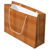 Grand Sac Cadeau Plaid Automne (Devant Angle)