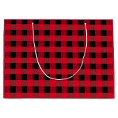 Grand Sac Cadeau Plaid de Buffalo (Devant)
