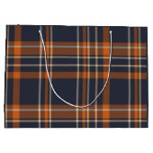 Grand Sac Cadeau Plaid rustique Noël/hiver (Dos)