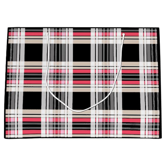 Grand Sac Cadeau Plaid, tartan (Devant)