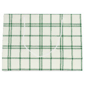 Grand Sac Cadeau Plaid Vert (Devant)