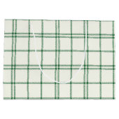 Grand Sac Cadeau Plaid Vert (Dos)