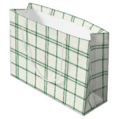 Grand Sac Cadeau Plaid Vert (Dos Angle)