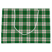 Grand Sac Cadeau Plaid vert (Devant)