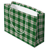 Grand Sac Cadeau Plaid vert (Dos Angle)