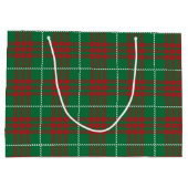 Grand Sac Cadeau Plaid vert et rouge (Dos)