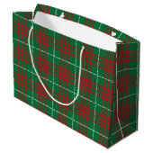 Grand Sac Cadeau Plaid vert et rouge (Dos Angle)