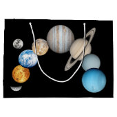 Grand Sac Cadeau Planètes du système solaire (Couleur modifiable) (Dos)