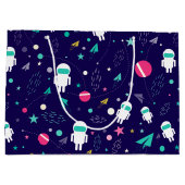 Grand Sac Cadeau Planètes spatiales et astronautes (Dos)