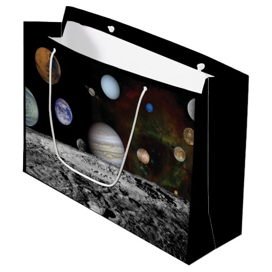 Grand Sac Cadeau Planets du système solaire (Devant Angle)