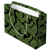 Grand Sac Cadeau Plante de feuille tropicale moderne Imprimer Monog (Dos Angle)