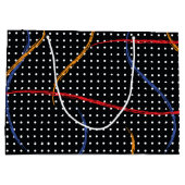 Grand Sac Cadeau Plaque et points de peinture rétro (Dos)