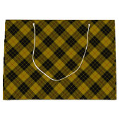 Grand Sac Cadeau Plaque noire jaune tartan MacLeod (Devant)