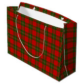 Grand Sac Cadeau Plaque vert rouge de tartan MacGregor (Dos Angle)