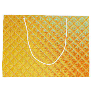 Grand Sac Cadeau Plat d'or brillant