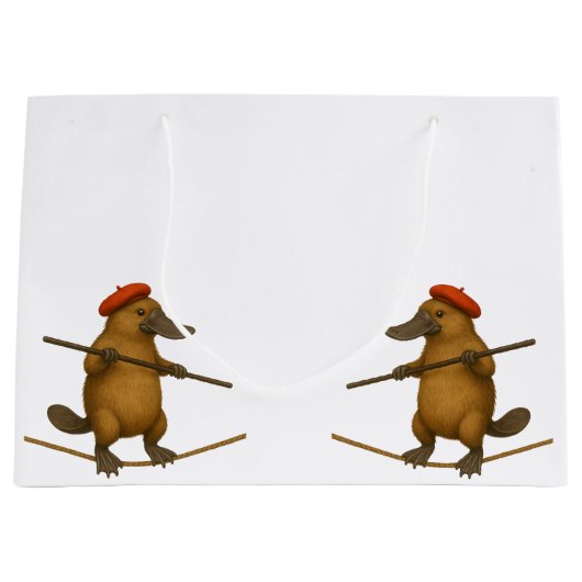 Grand Sac Cadeau Platon ornithorynque funambule (Devant)