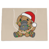 Grand Sac Cadeau Platypus Noël Animaux d'hiver Vacances Platypus (Devant)