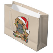 Grand Sac Cadeau Platypus Noël Animaux d'hiver Vacances Platypus (Devant Angle)