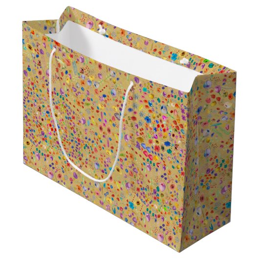 Grand Sac Cadeau Pluie de fleurs (Devant Angle)