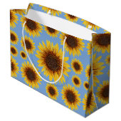 Grand Sac Cadeau Pluie de tournesol (Dos Angle)