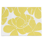 Grand Sac Cadeau Plumerias de motif d'impression hawaïen moderne (Devant)