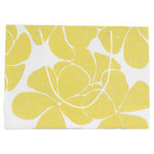 Grand Sac Cadeau Plumerias de motif d'impression hawaïen moderne (Dos)