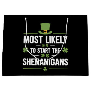 Grand Sac Cadeau Plus susceptible de déclencher les Shenanigans St