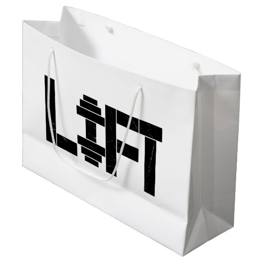 Grand Sac Cadeau Poids Lift (Devant Angle)