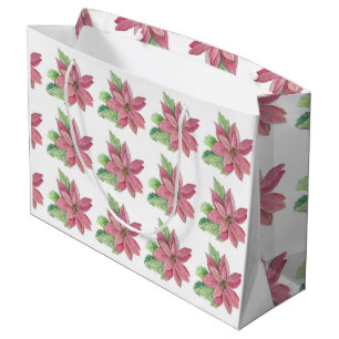 Grand Sac Cadeau Poinsettia