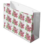 Grand Sac Cadeau Poinsettia (Devant Angle)