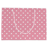 Grand Sac Cadeau Point rose (Dos)