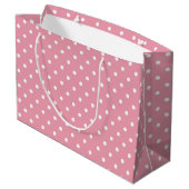 Grand Sac Cadeau Point rose (Dos Angle)