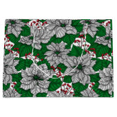 Grand Sac Cadeau Pointe blanche, motif de Noël (Devant)