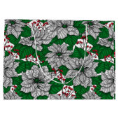 Grand Sac Cadeau Pointe blanche, motif de Noël (Dos)