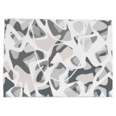 Grand Sac Cadeau Points gris clair motif Abstrait tacheté (Dos)