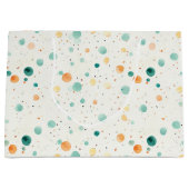 Grand Sac Cadeau POINTS Tangerins Turquoise (Devant)