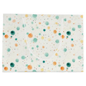 Grand Sac Cadeau POINTS Tangerins Turquoise (Dos)