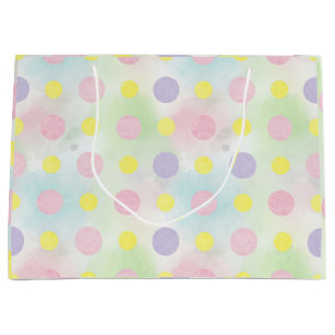 Grand Sac Cadeau Pois doux sur un arrière - plan pastel par Natasha