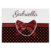Grand Sac Cadeau Pois et Bow (Dos)