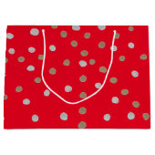 Grand Sac Cadeau Pois rouges (Devant)