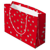 Grand Sac Cadeau Pois rouges (Dos Angle)