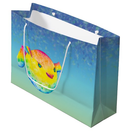 Grand Sac Cadeau Poisson (Devant Angle)