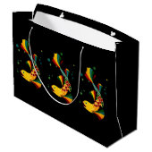 Grand Sac Cadeau poisson coloré ‘n bulles (Dos Angle)