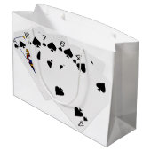 Grand Sac Cadeau Poker Hands - Flush - Spades Suit (Dos Angle)